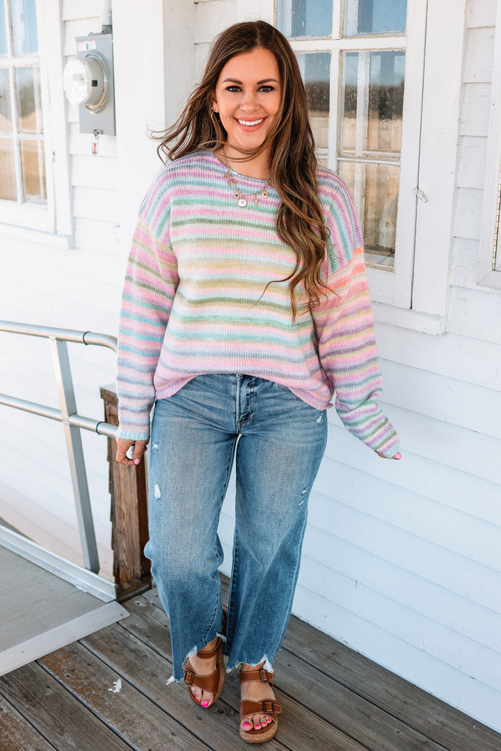 Rainbow Knit Sweater