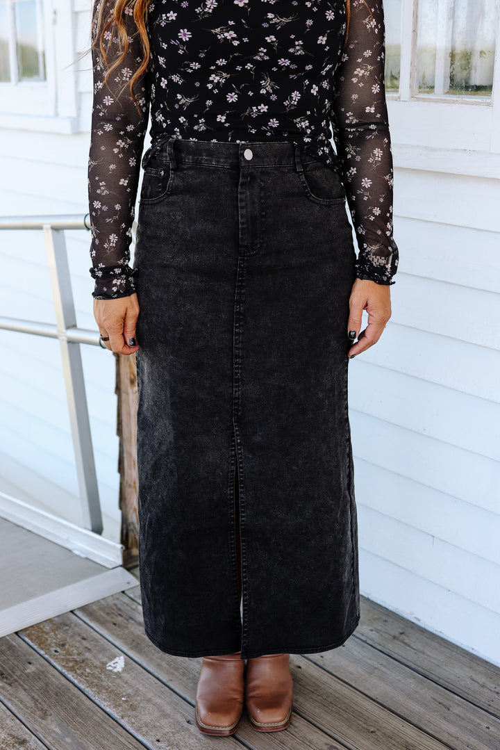 Sutton Maxi Skirt - Black
