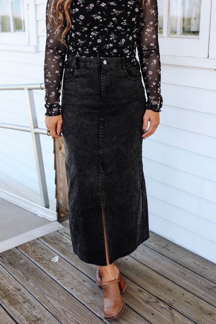 Sutton Maxi Skirt - Black