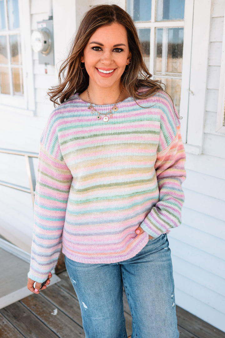 Rainbow Knit Sweater