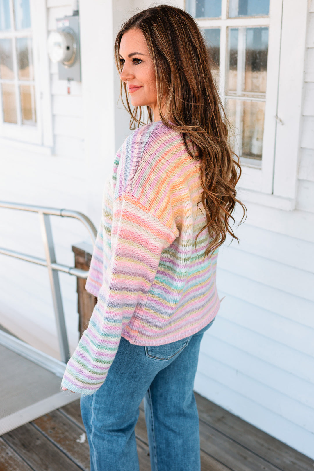 Rainbow Knit Sweater
