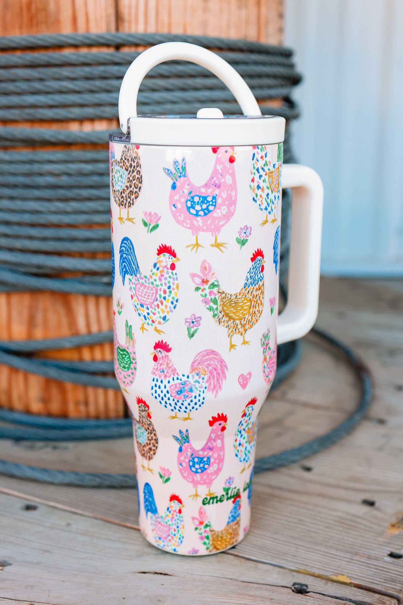The Hydrate+ 40oz Tumbler - Fiesta Chickens – Aiden & Oak