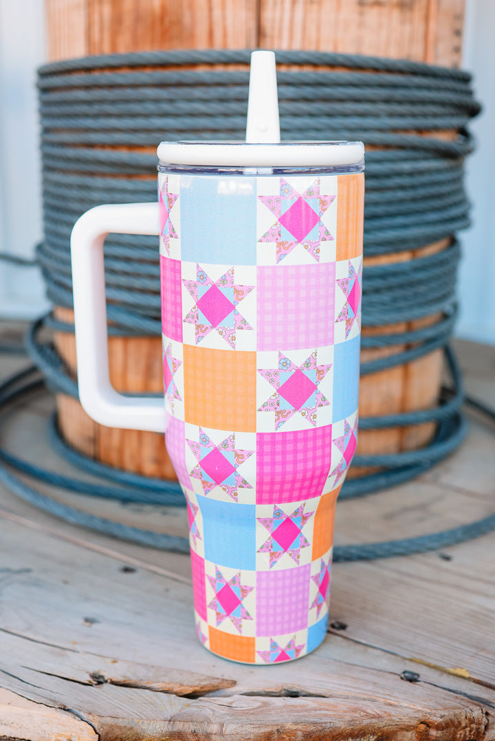 The Hydrate+ 40oz Tumbler - Patchwork Quilt
