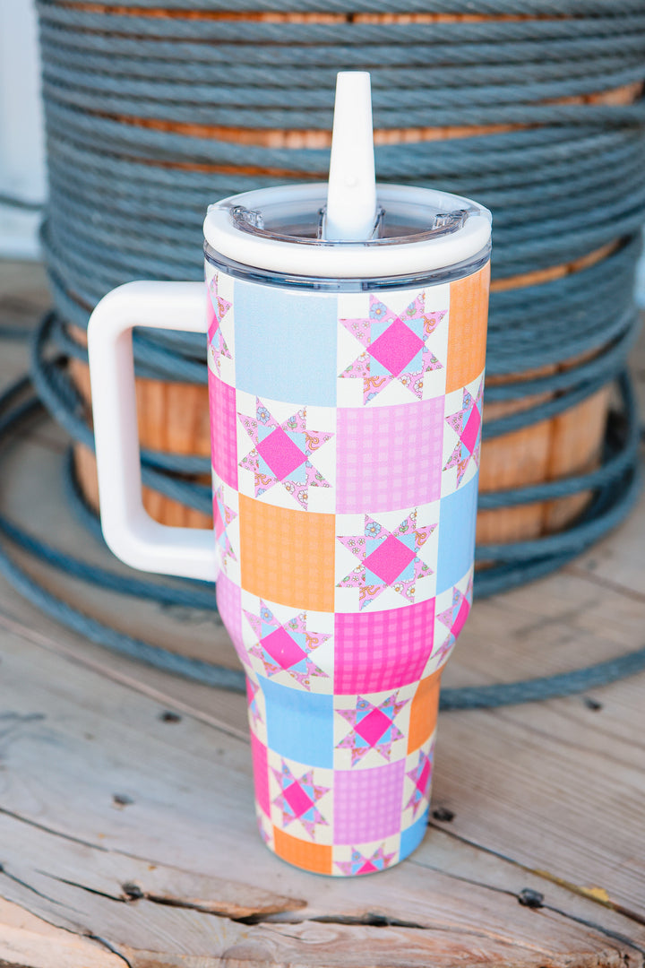 The Hydrate+ 40oz Tumbler - Patchwork Quilt