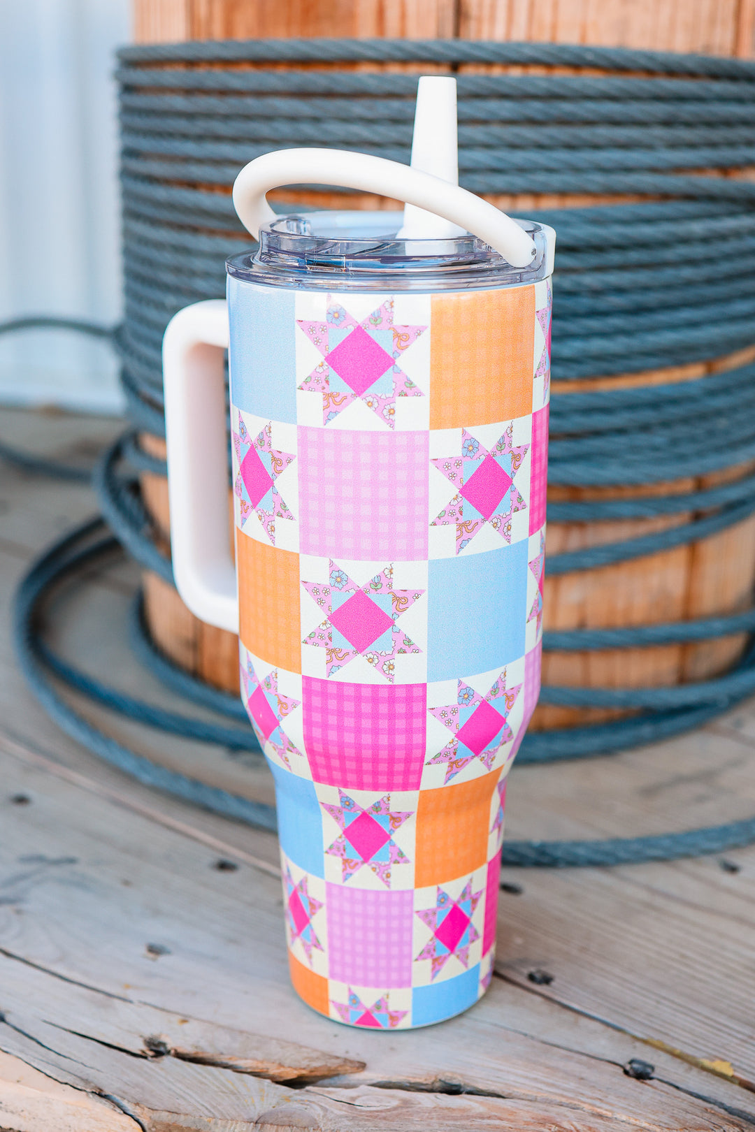 The Hydrate+ 40oz Tumbler - Patchwork Quilt