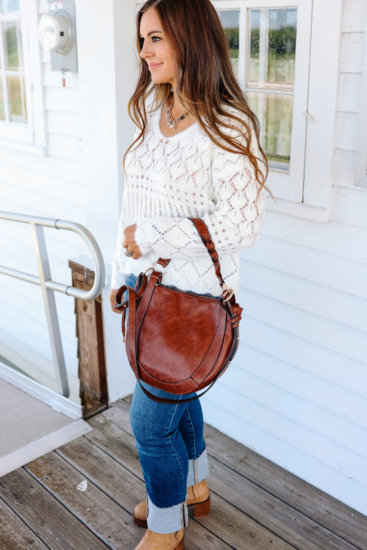 Rowan Twisted Handle Hobo - Brown