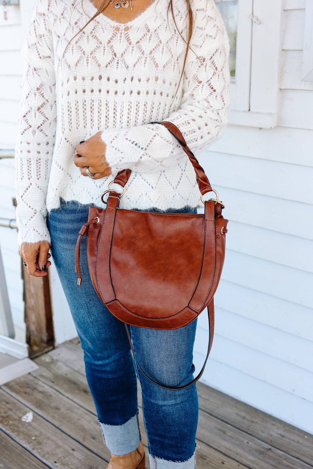 Rowan Twisted Handle Hobo - Brown