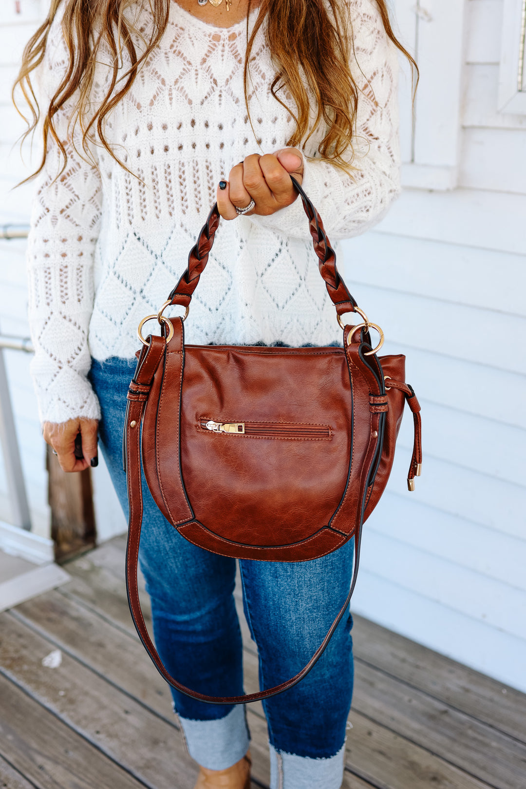 Rowan Twisted Handle Hobo - Brown