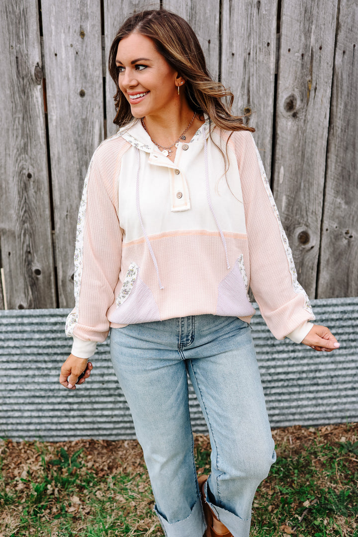 Hayden Floral Waffle Hoodie