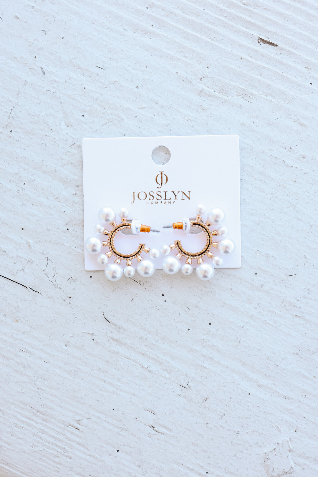 Luxie Pearl Huggie Hoop Earrings