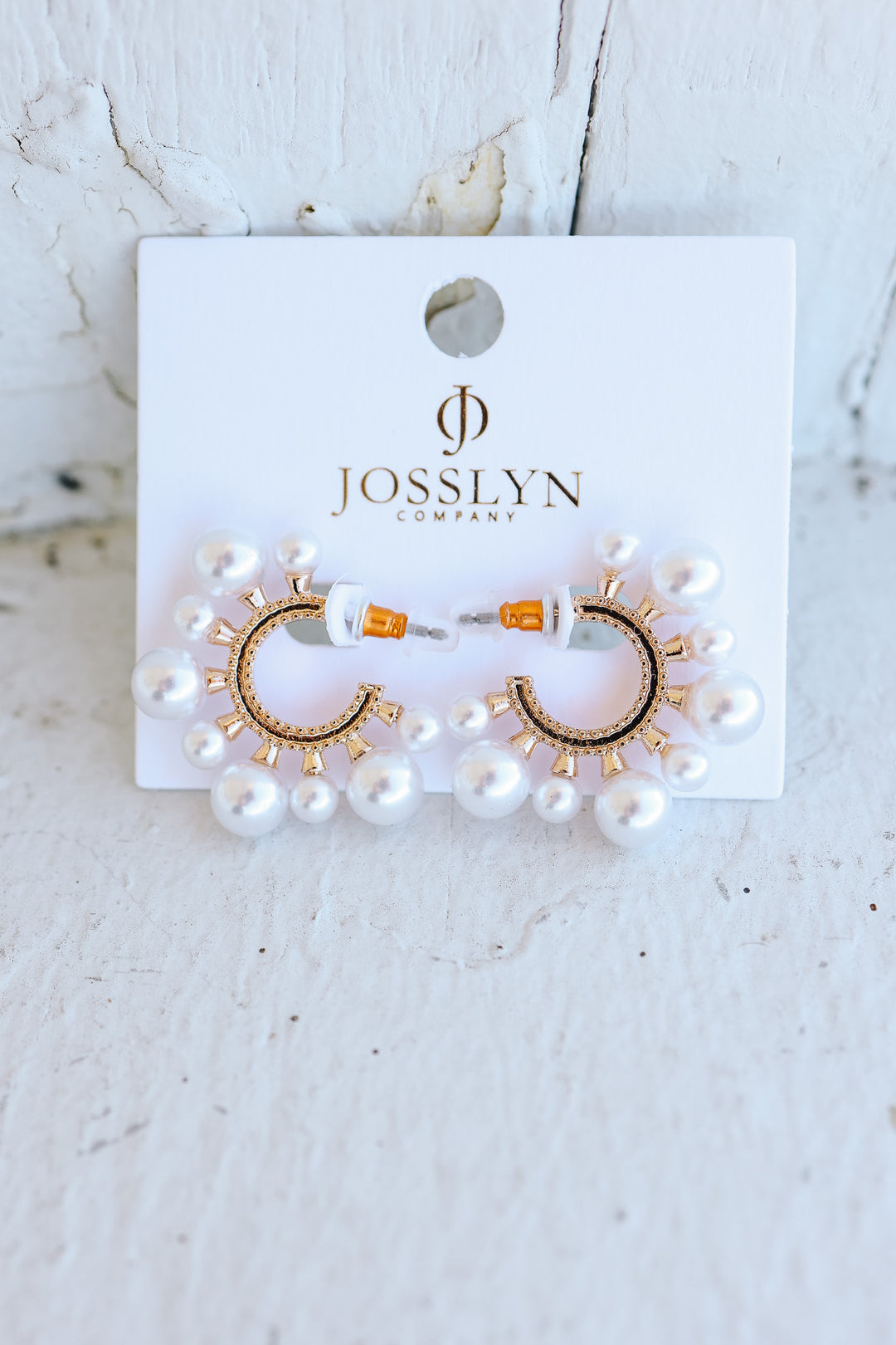 Luxie Pearl Huggie Hoop Earrings