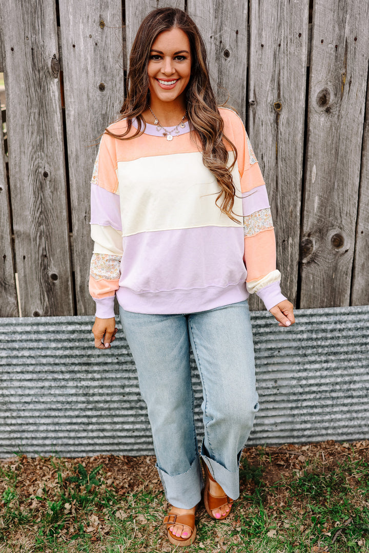 Lily Colorblock and Floral Top