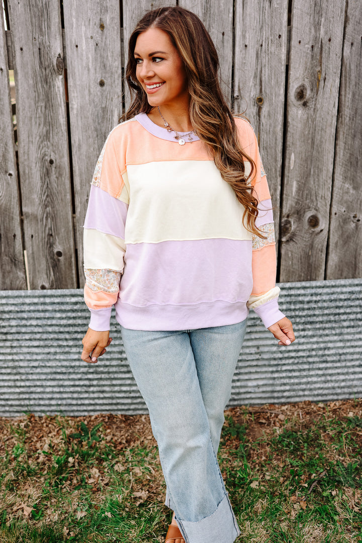 Lily Colorblock and Floral Top