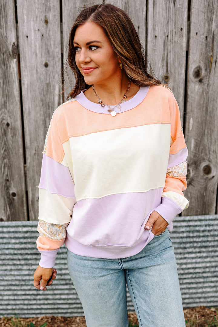 Lily Colorblock and Floral Top