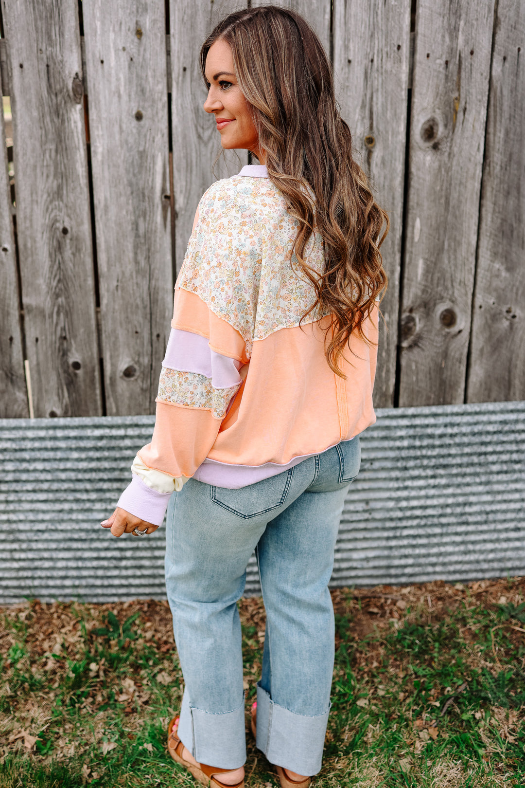 Lily Colorblock and Floral Top