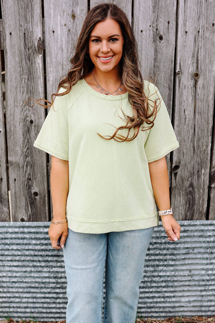Bella Terry Top - Lime