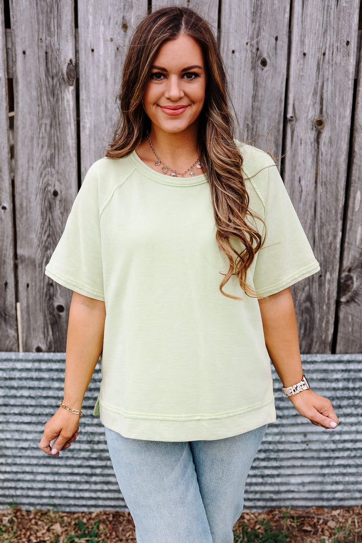 Bella Terry Top - Lime