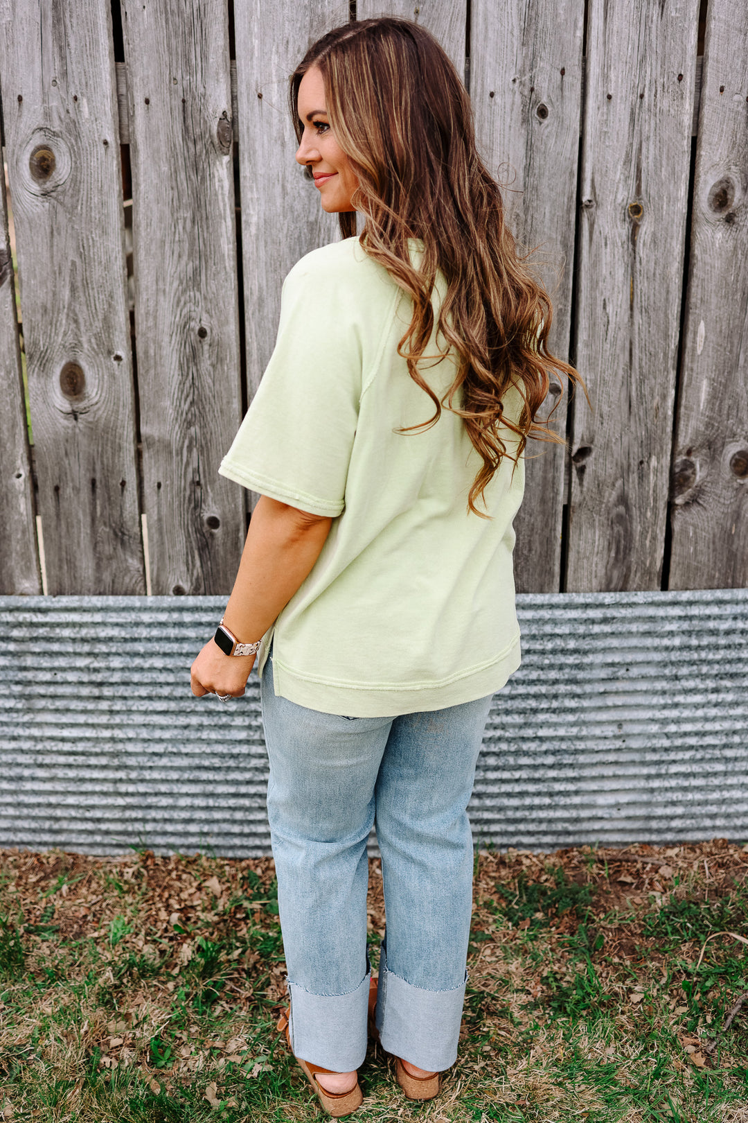Bella Terry Top - Lime