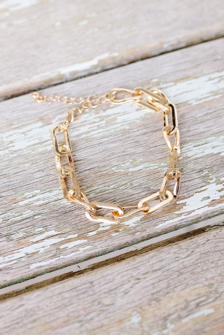 Bold Chunky Gold Link Bracelet