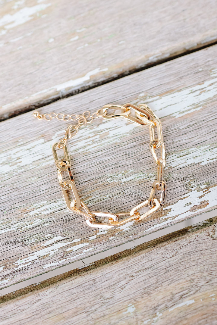 Bold Chunky Gold Link Bracelet