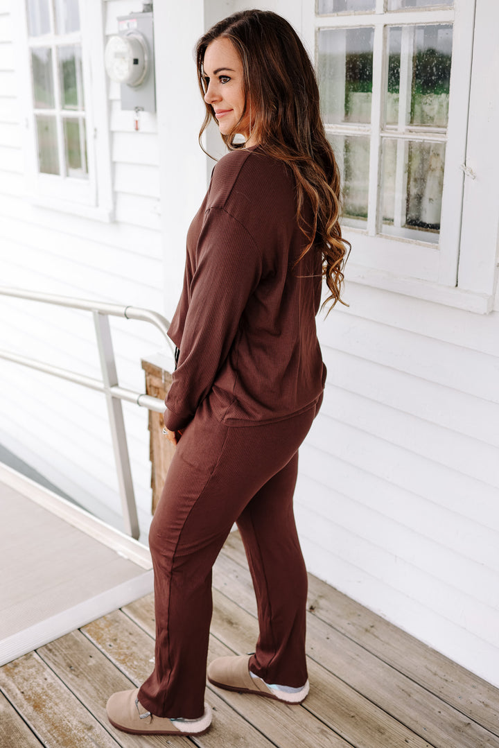 Emerlie Luxe Lounge Set - Dark Umber