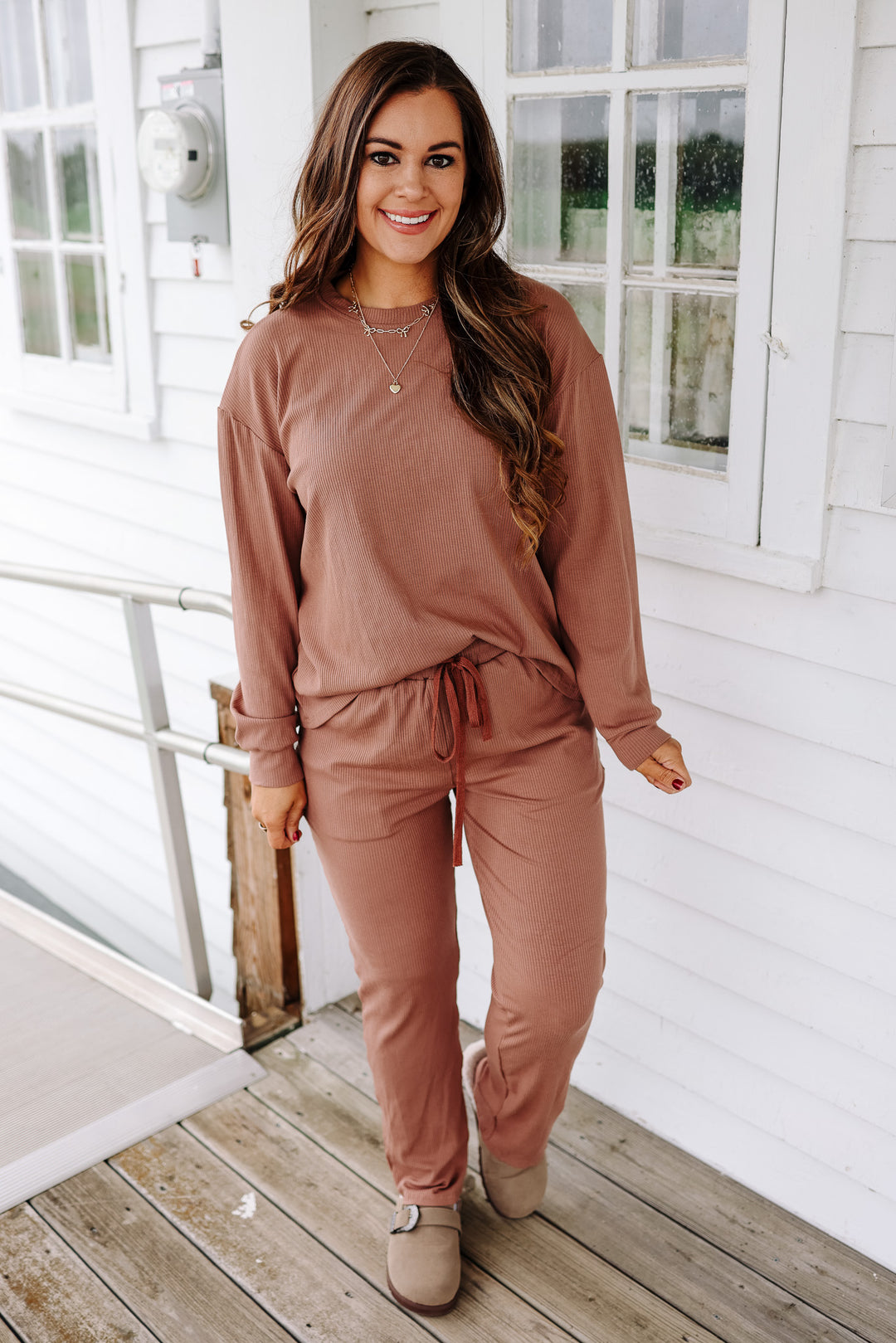 Emerlie Luxe Lounge Set - Dusty Clay