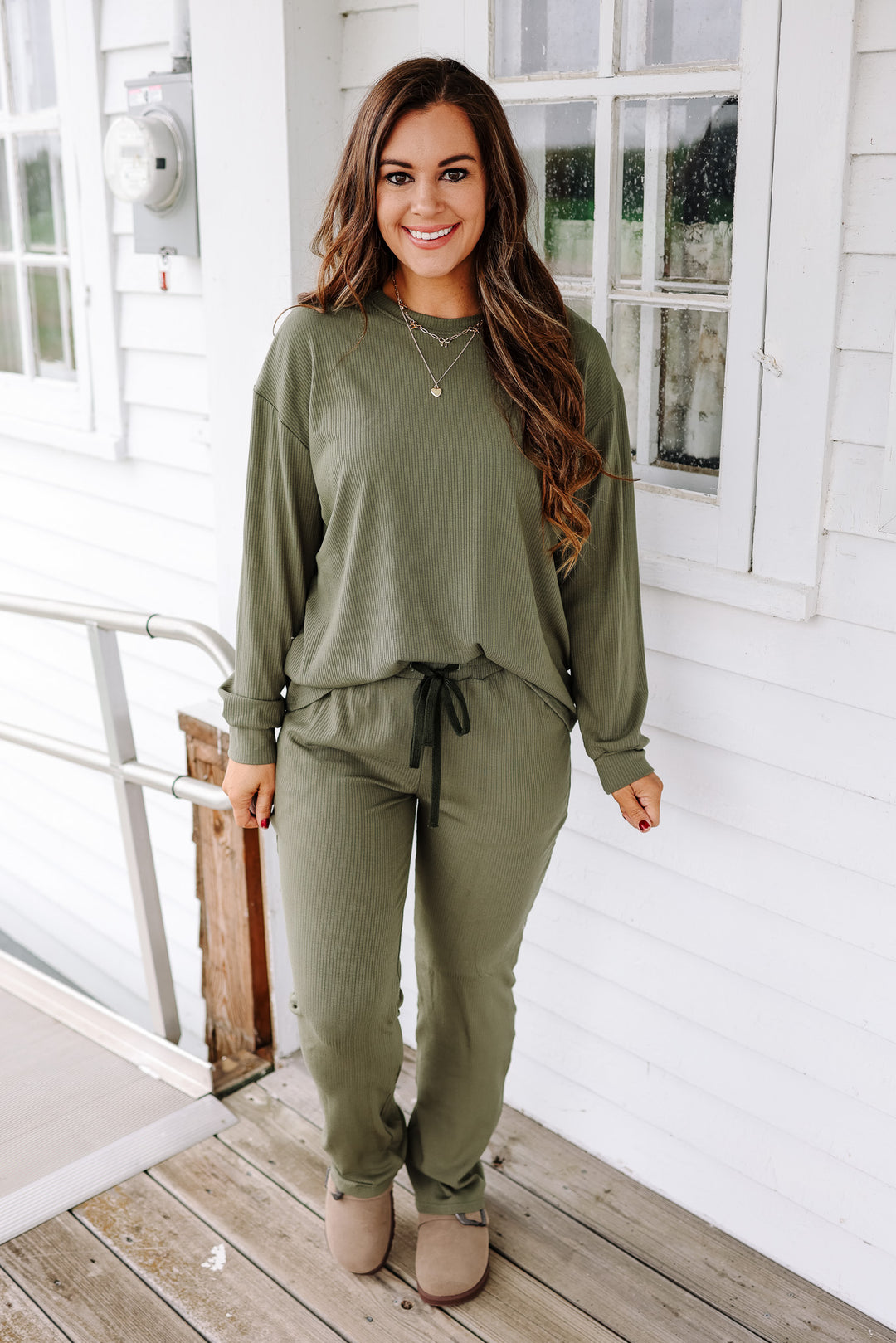 Emerlie Luxe Lounge Set - Sage Green