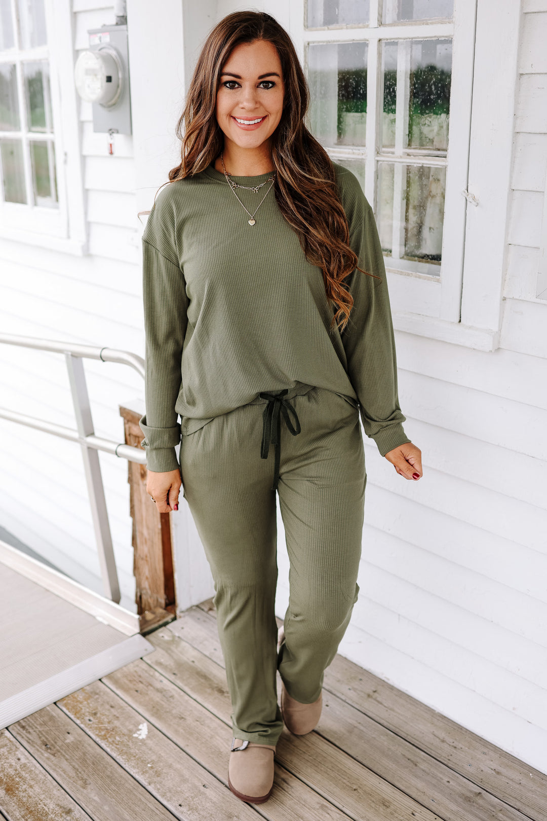 Emerlie Luxe Lounge Set - Sage Green