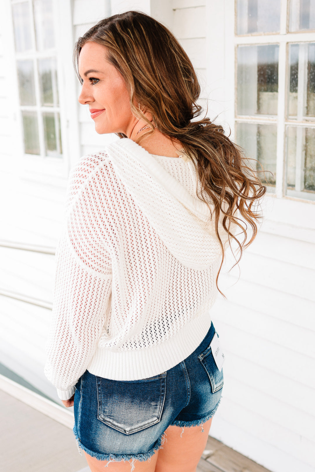 Amerie Hooded Sweater - Ecru