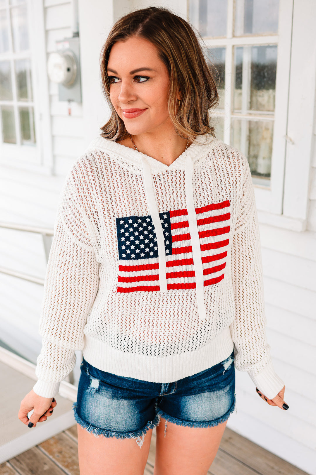 Amerie Hooded Sweater - Ecru