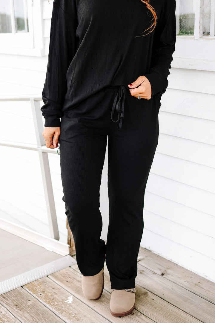 Emerlie Luxe Lounge Set - Midnight Black