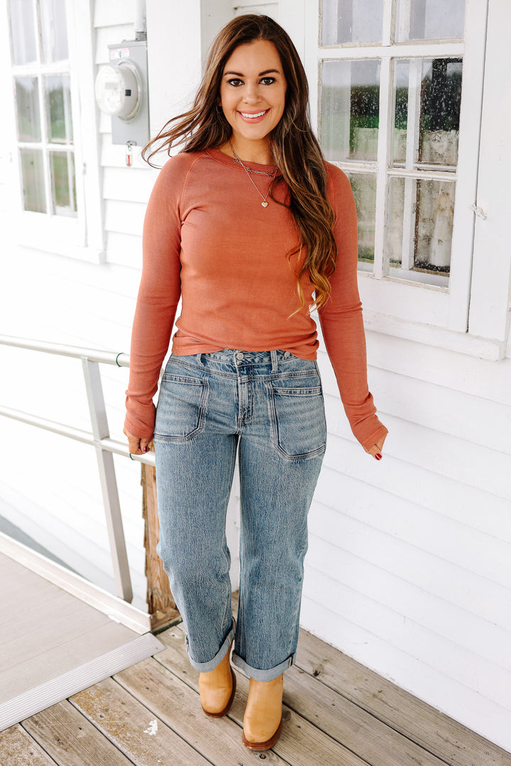 FLYING MONKEY: Maren Tabbed Waistband Cuffed Jeans