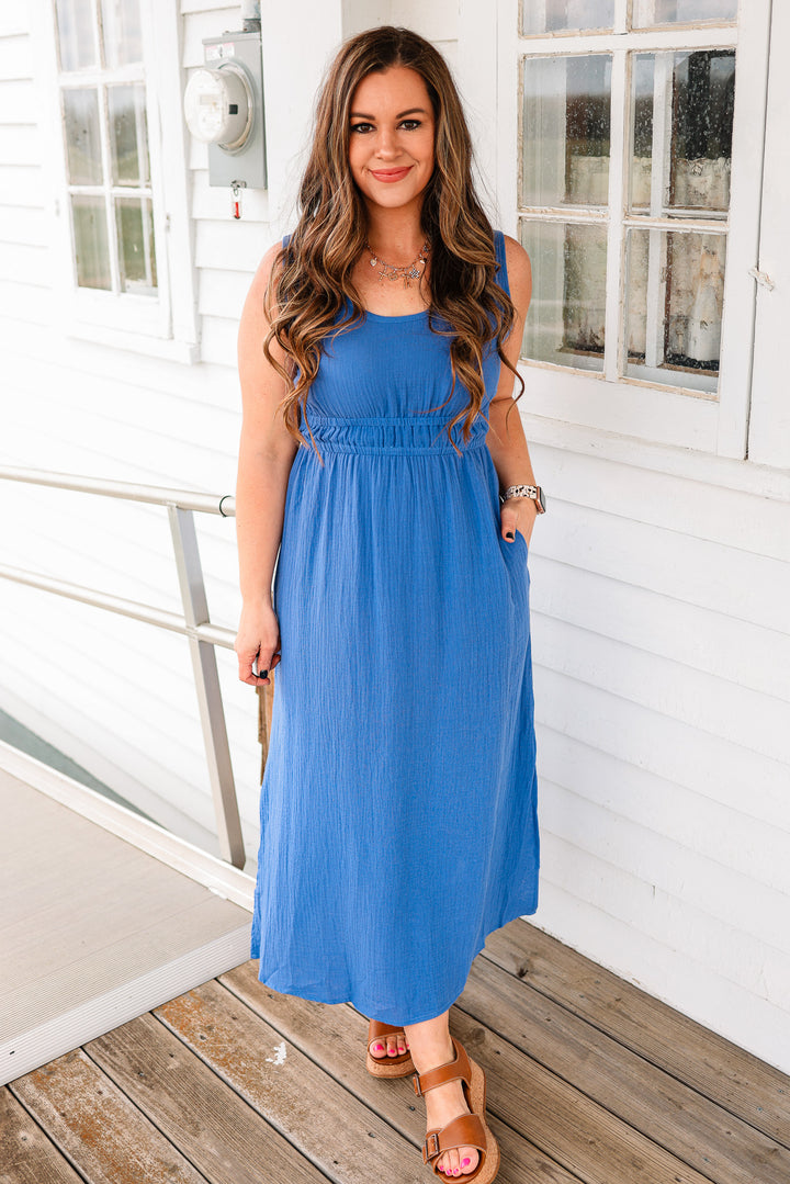 Darci Dress - Blue Willow