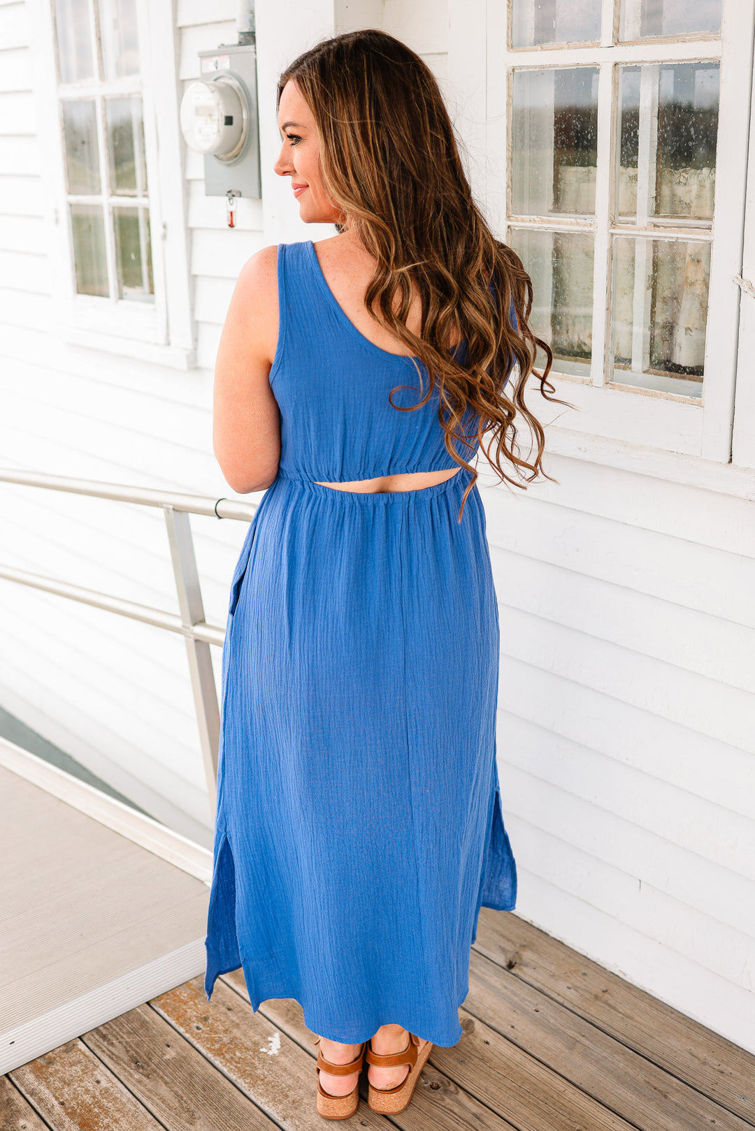Darci Dress - Blue Willow