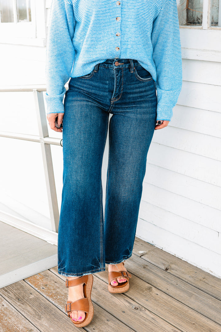 RISEN: Maren Tummy Control Cropped Jeans