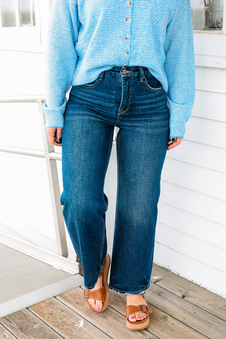 RISEN: Maren Tummy Control Cropped Jeans