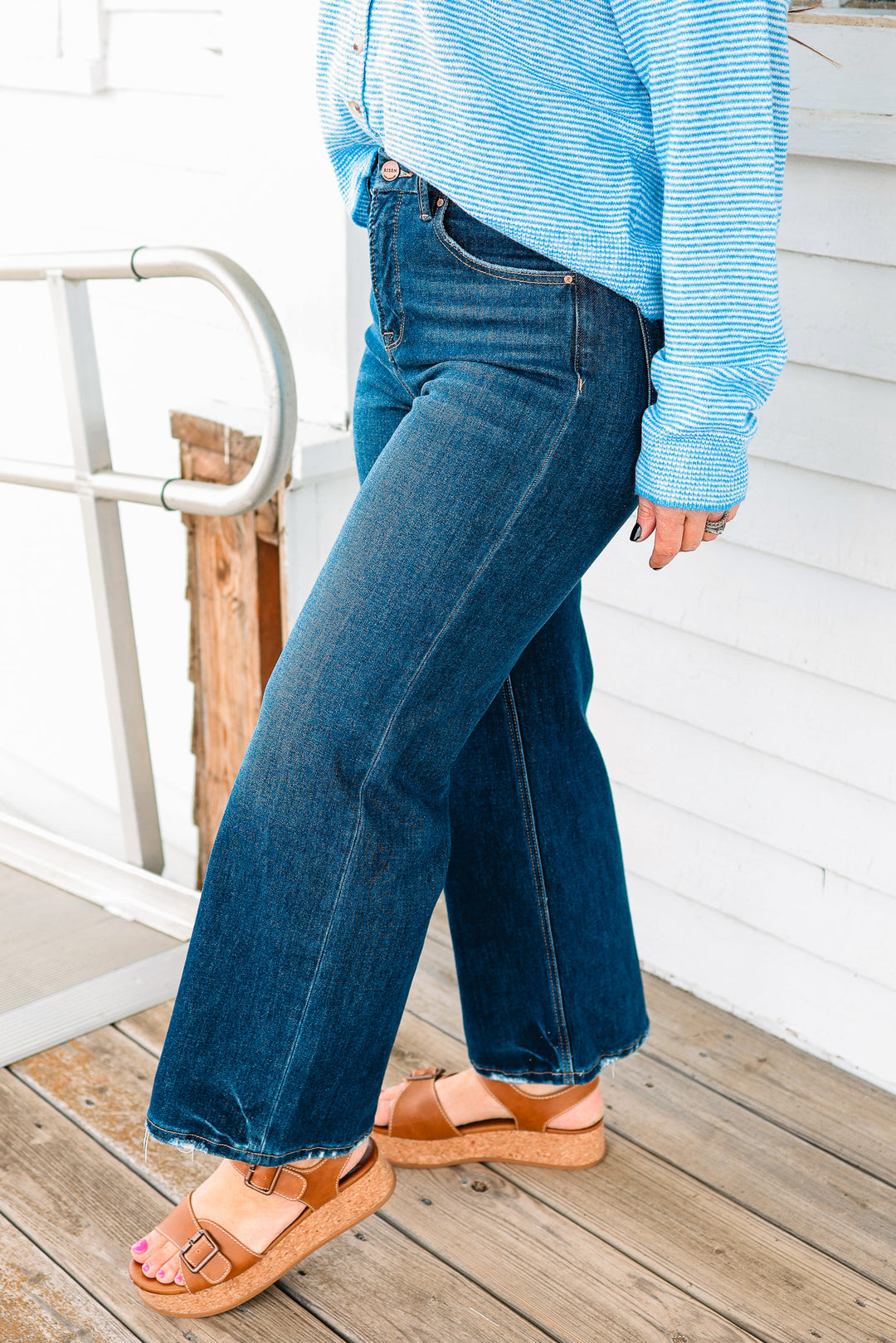 RISEN: Maren Tummy Control Cropped Jeans