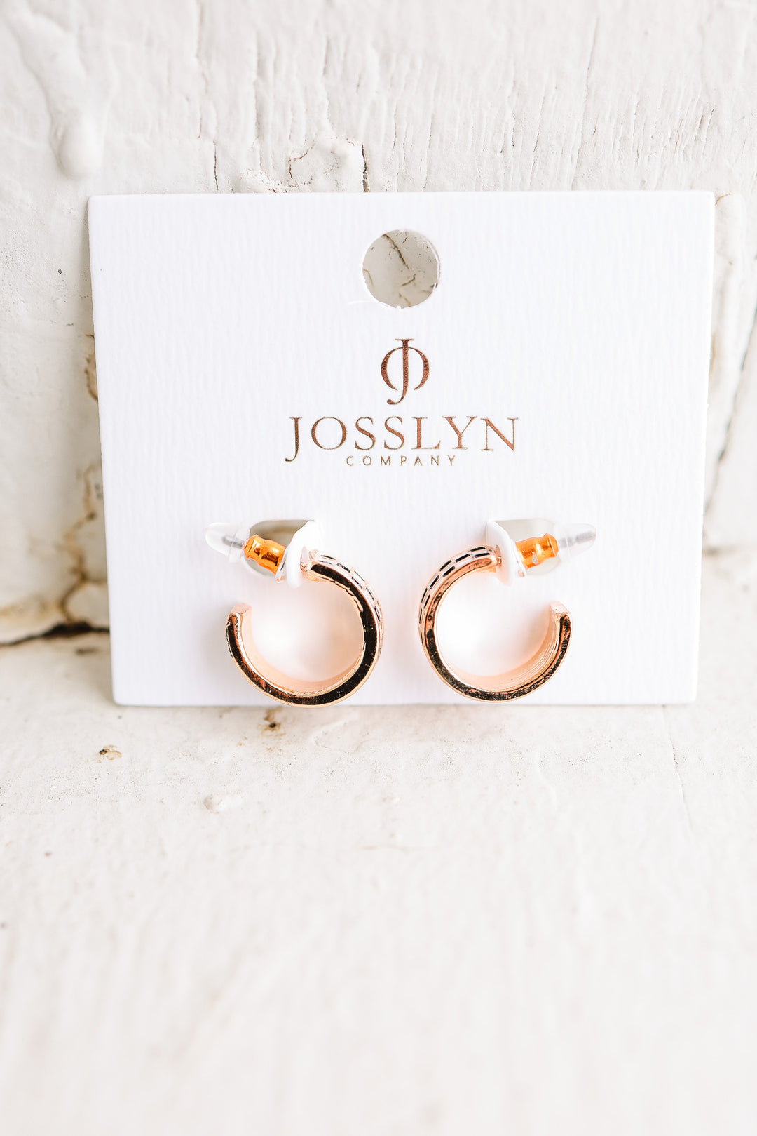 Checker Huggie Hoop Earrings