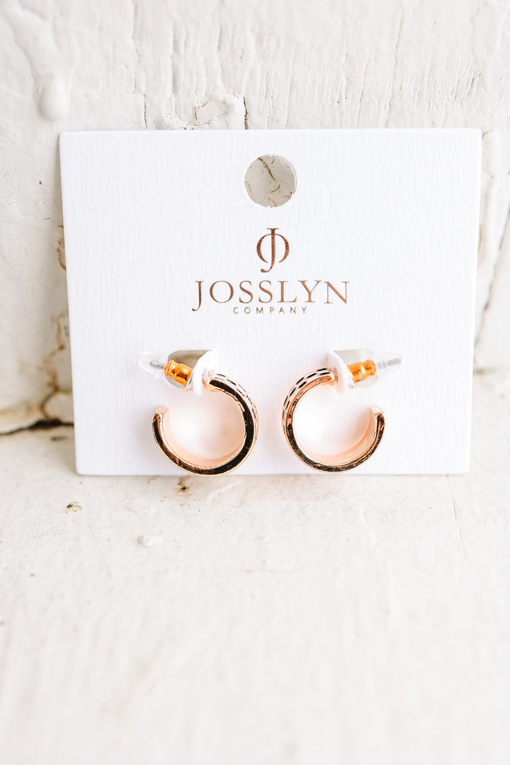 Checker Huggie Hoop Earrings