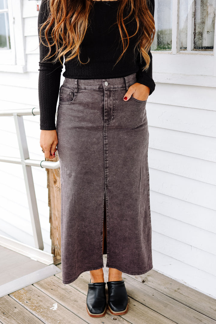 Sutton Maxi Skirt - Grey