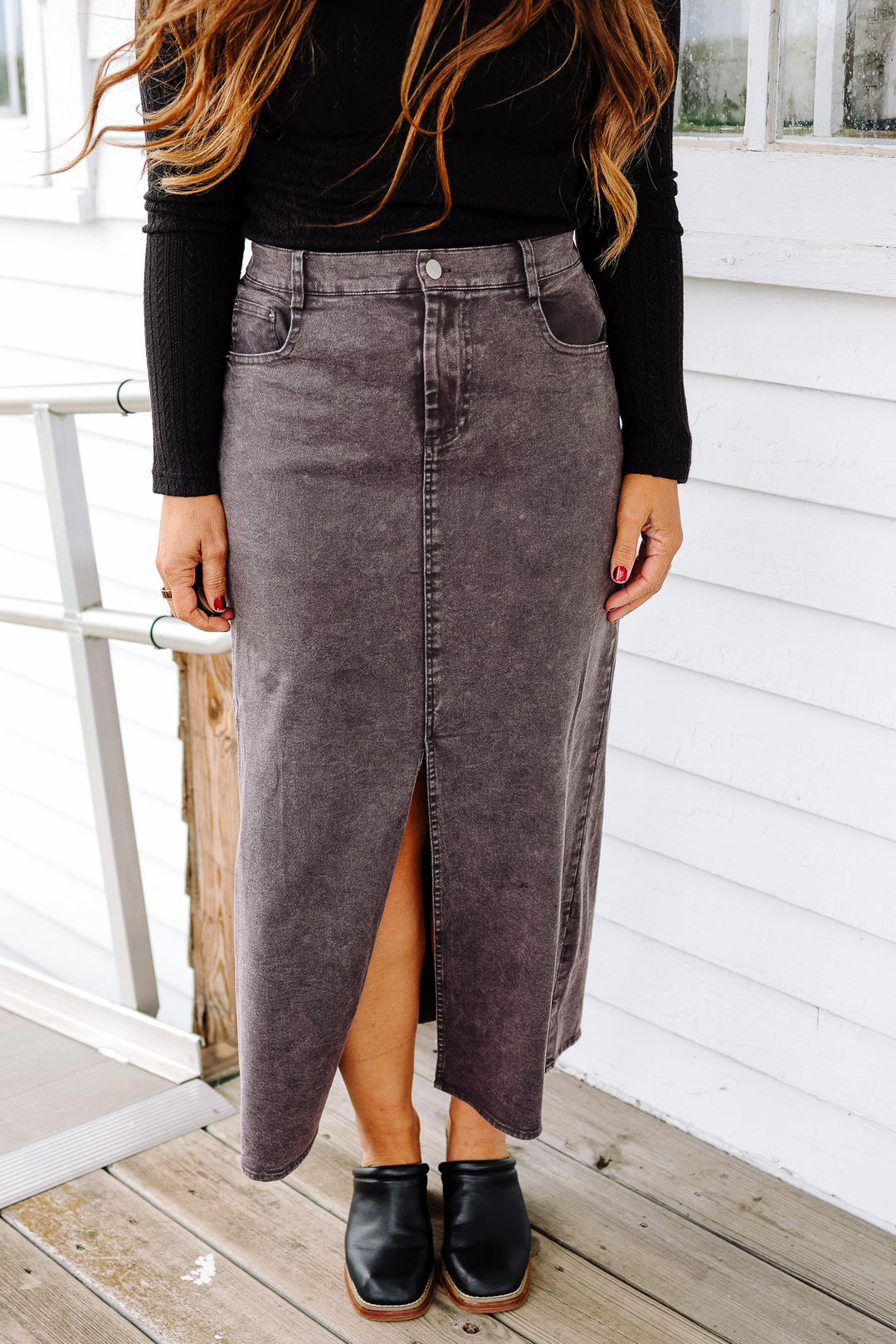 Sutton Maxi Skirt - Grey
