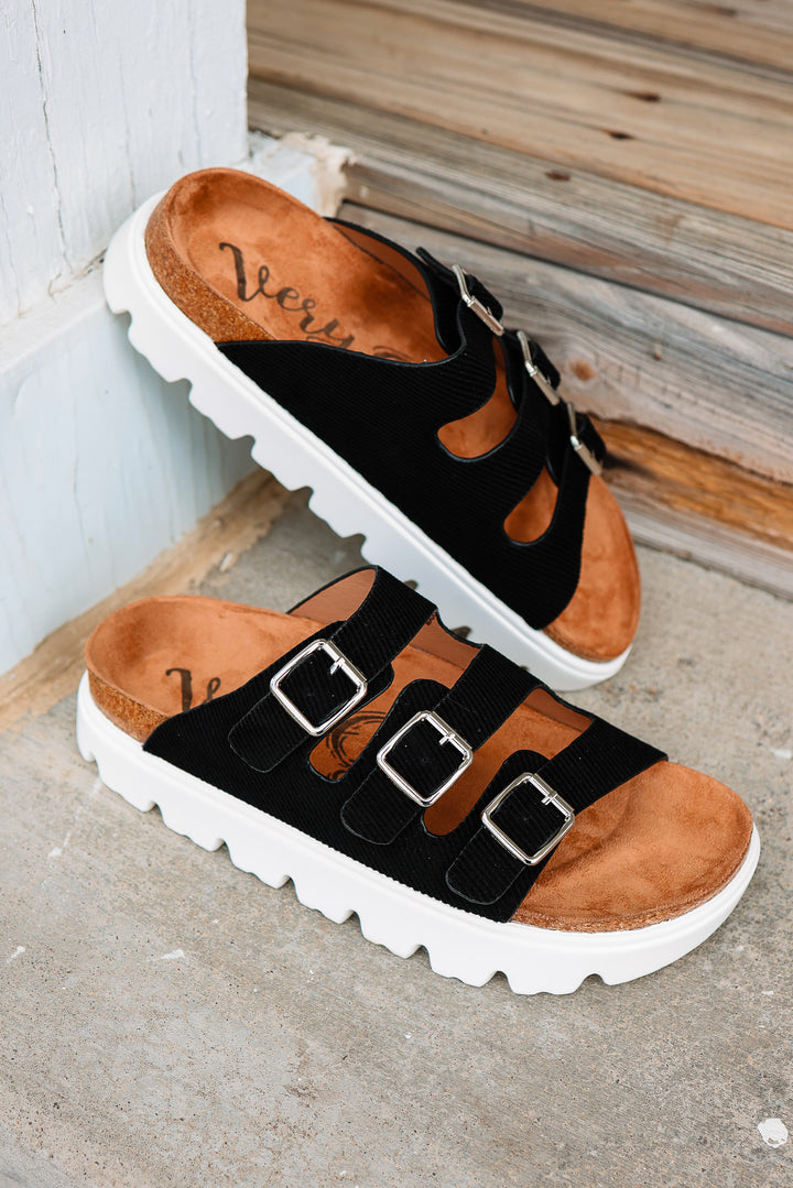 Plaza Sandals - Black
