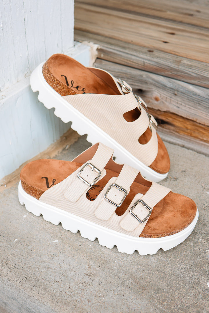 Plaza Sandals - Cream