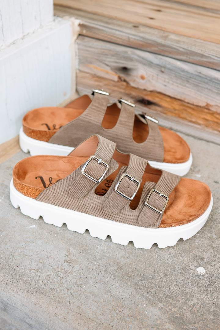 Plaza Sandals - Taupe
