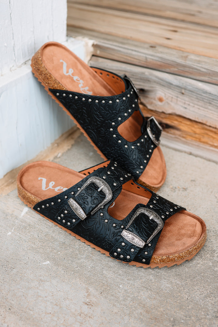 Heidi Tooled Buckle Sandal