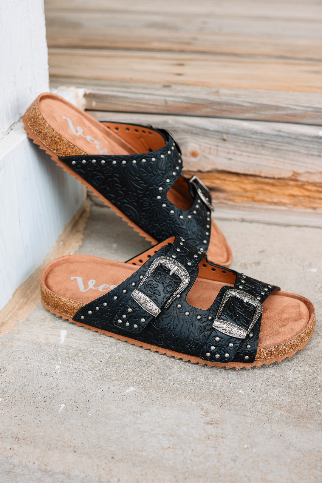Heidi Tooled Buckle Sandal