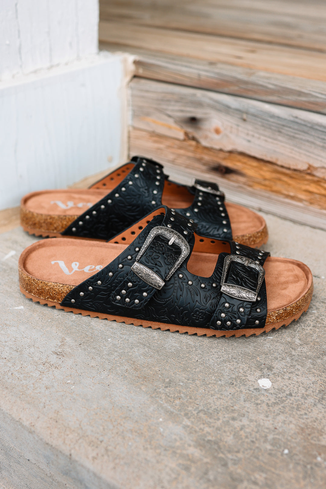 Heidi Tooled Buckle Sandal