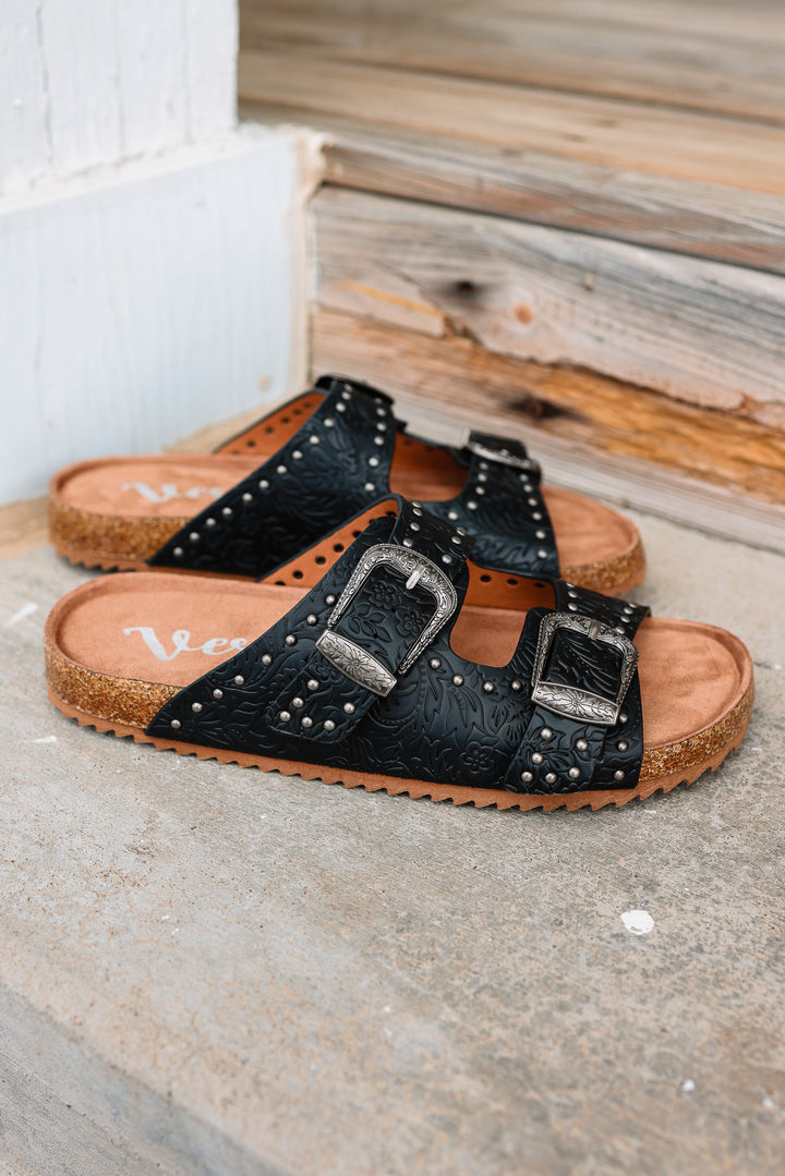 Heidi Tooled Buckle Sandal