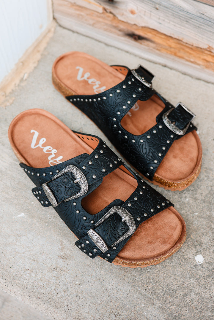 Heidi Tooled Buckle Sandal