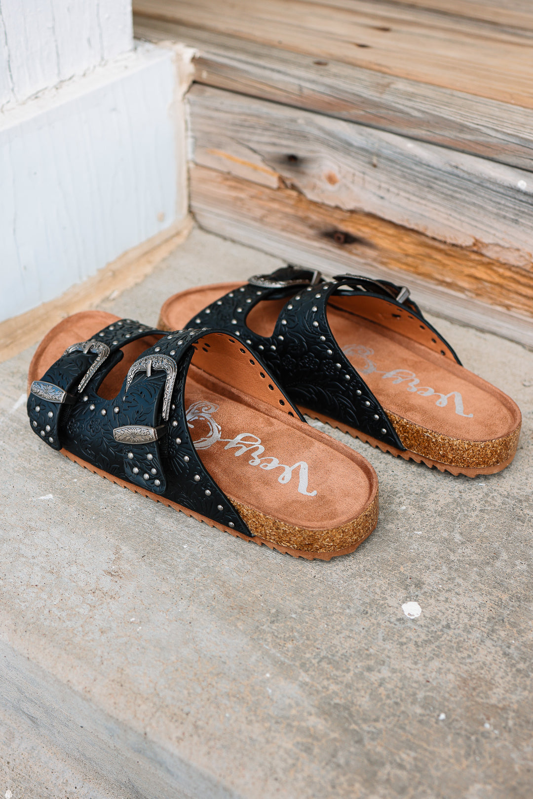 Heidi Tooled Buckle Sandal